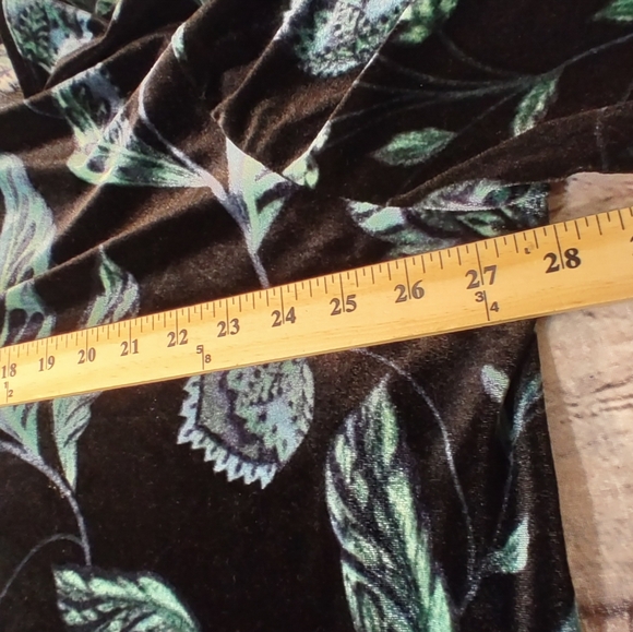 Catherines Black Jewel Velvet Art to Wear 3/4 Sleeve Top 4X - Picture 10 of 12